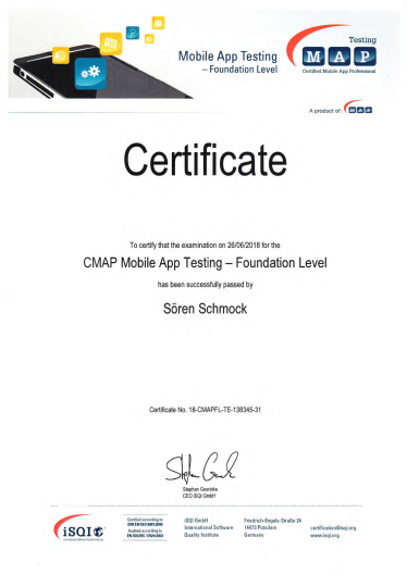 iSQI® Certified Mobile App Professional Foundation Level (CMAP)